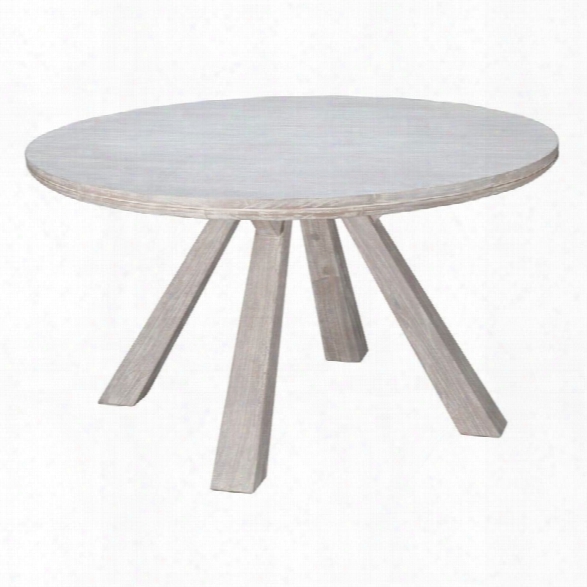Maklaine 53.9 Round Dining Table In Sun Drenched Acacia