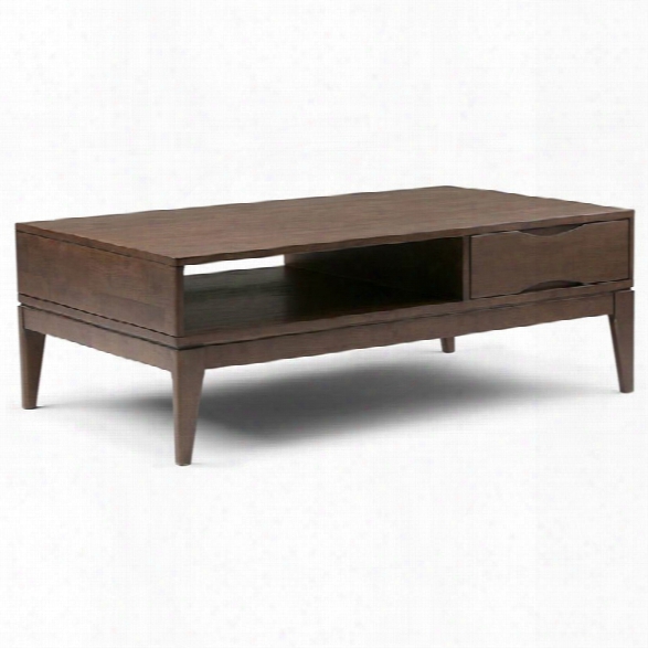 Maklaine Coffee Table In Walnut Brown