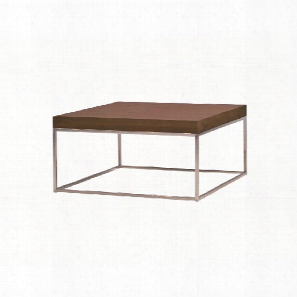 Mobital Kubo Square Coffee Table In Natural Walnut