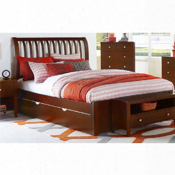 Ne Kids Pulse King Sleigh Bed With Trundle In Cherry