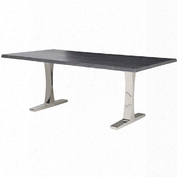 Nuevo Toulouse 78 Dining Table In Oxidized Gray