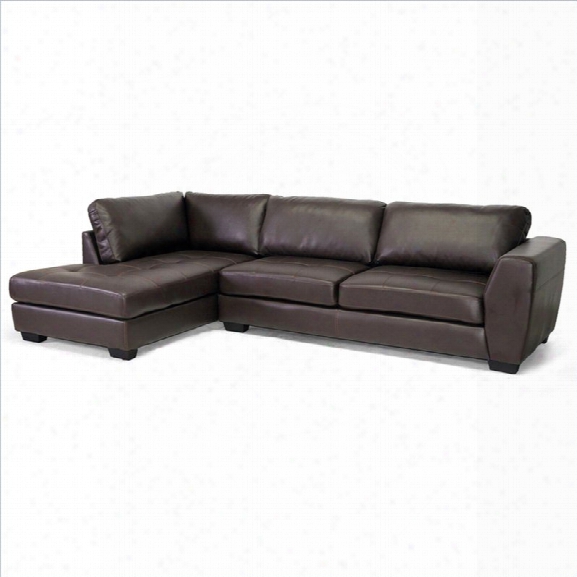 Orland Left Facing Sectional Sofa In Brown