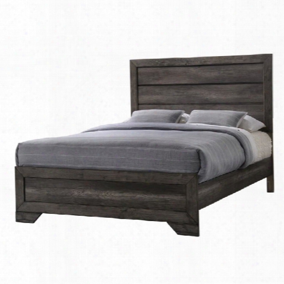 Picket House Furnishings Grayson King Panel Bed In Gray Oak