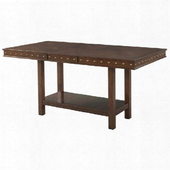 Picket House Furnishings Pruitt Counter Height Dining Table In Walnut