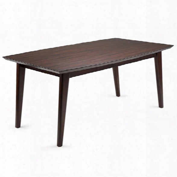 Simpli Home Draper Mid Century Dining Table In Java Brown