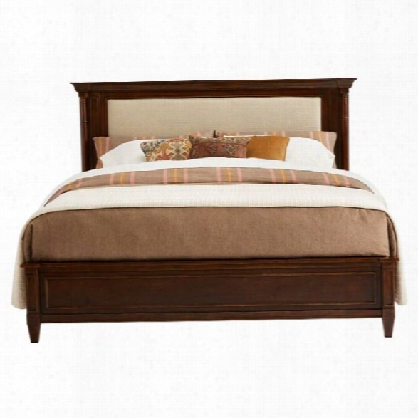 Stanley Havana Crossing Villa Queen Virginia Bed In Colonial Mahogany