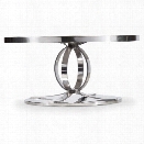 Hooker East Village Round Coffee Table in Silver