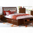 NE Kids Pulse King Sleigh Bed with Trundle in Cherry