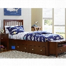 NE Kids Pulse Twin Storage Slat Bed in Cherry