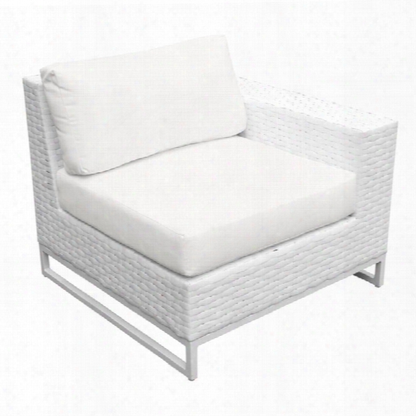 Tkc Miami Left Arm Patio Chair In White