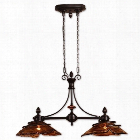 Uttermost Vitalia 2 Light Kitchen Island Light In Oil Rubbed Bronze