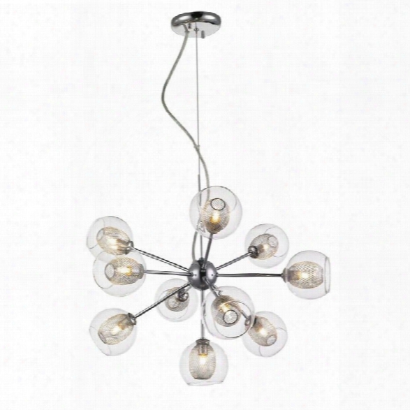 Z-lite Auge 10 Light Chandelier In Chrome