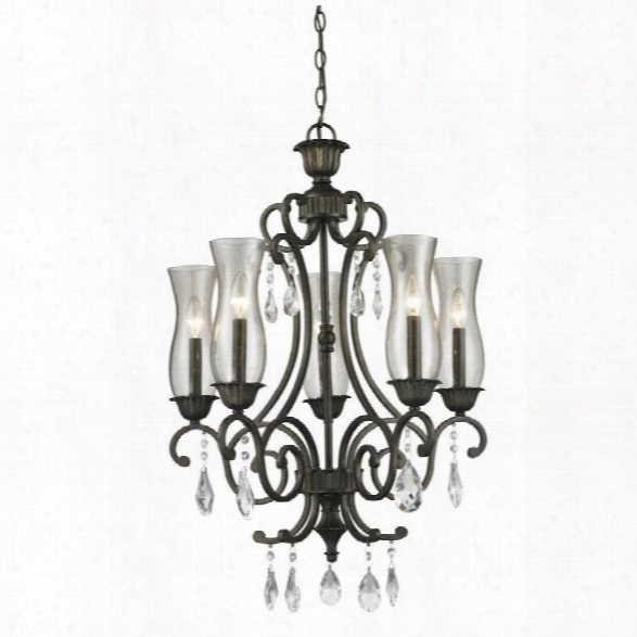 Z-lite Melina 5 Light Chandelier In Golden Bronze