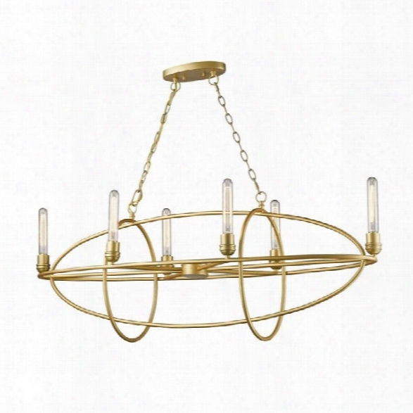 Z-lite Persis 6 Light Chandelier In Satin Gold