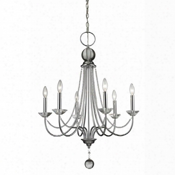 Z-lite Serenade 6 Light Chandelier In Chrome