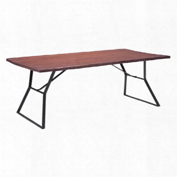 Zuo Omaha Dining Table In Distressed Cherry Oak