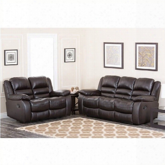 Abbyson Living Levari Reclining Leather Sofa And Loveseat