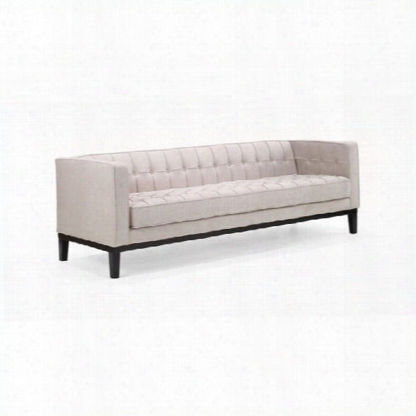 Armen Living Roxbury Tufted Fabric Sofa In Cream