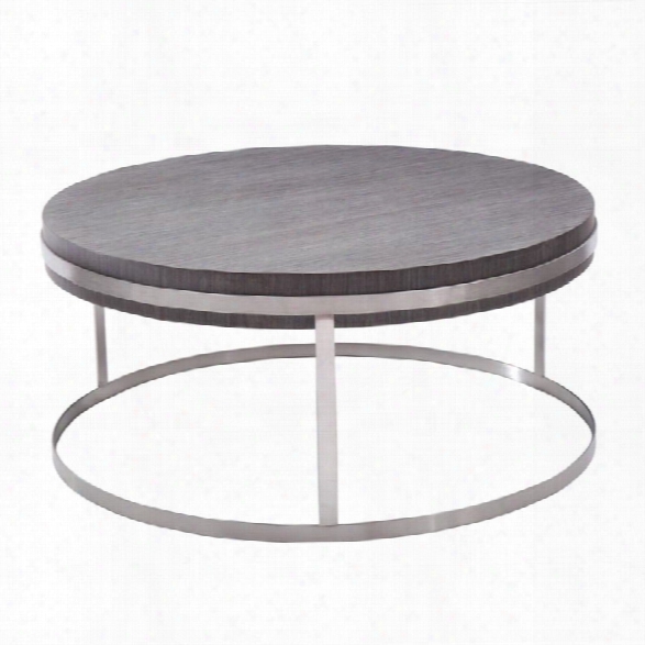 Armen Living Sunset Round Coffee Table In Gray