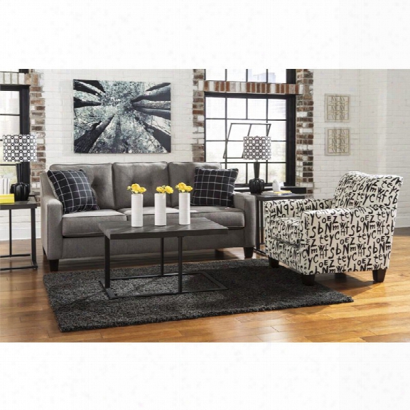 Ashley Brindon 2 Piece Sofa Set In Charcoal