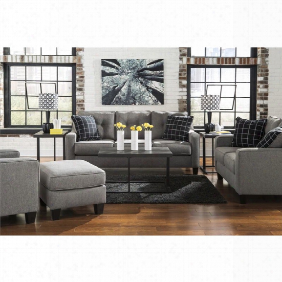 Ashley Brindon 4 Piece Sofa Set In Charcoal