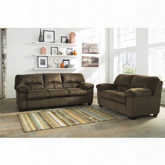 Ashley Dailey 2 Piece Sofa Set In Chocolate