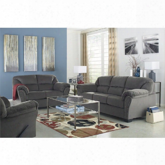 Ashley Kinlock 3 Piece Sofa Set In Charcoal