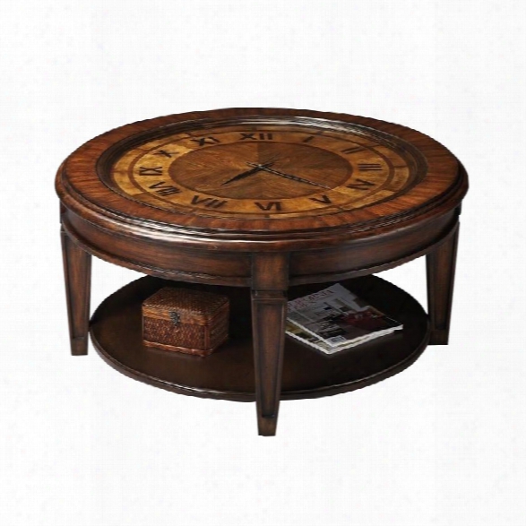 Butler Specialty Clock Cocktail Table In Heritage Finish