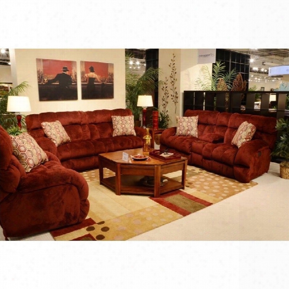 Catnapper Siesta Lay Flat 3 Piece Power Reclining Sofa Set In Wine