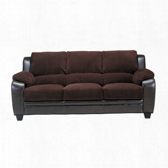 Coaster Monika Stationary Sofa In Chocolate