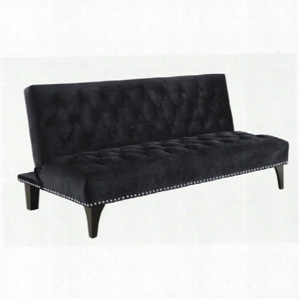 Coaster Upholstered Sleeper Sofa In Black