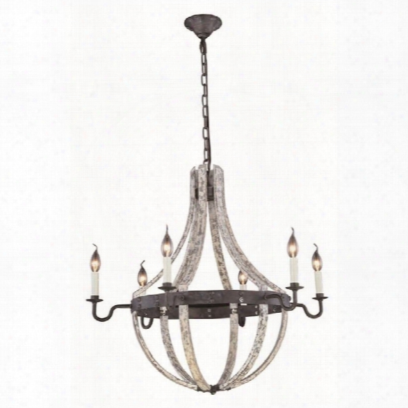 Elegant Lighting Woodland 31 6 Light Chandelier