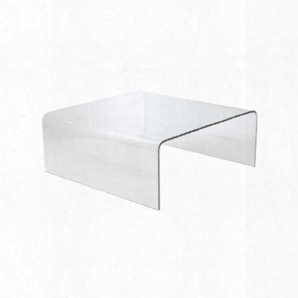 Eurostyle Ginny Square Coffee Table In Clear Glass