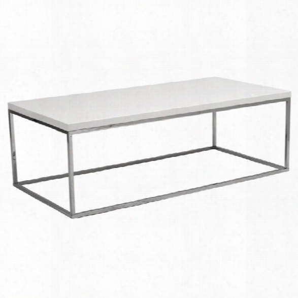 Eurostyle Teresa Rectangular Coffee Table In White Lacquer