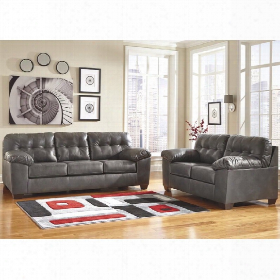 Flash Furniture 2 Piece Durablend Sofa Set In Gray