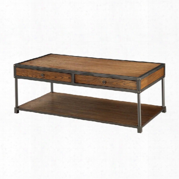 Furniture Of America Alexandria Coffee Table In Antique Oak