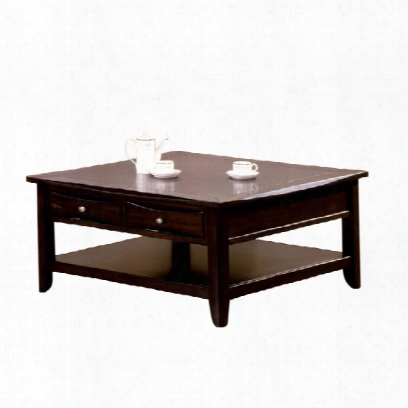 Furniture Of America Bonner Square Coffee Table In Espresso