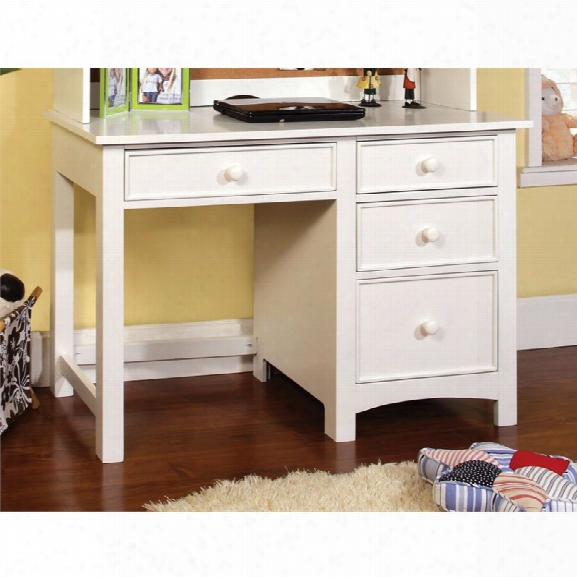 Furniture Of America Ruthie Modern Kids Desk In White