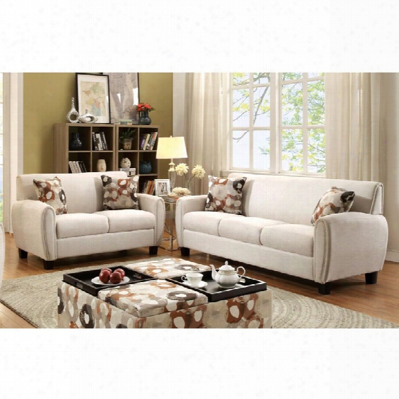 Furniture Of America Sorriana 3 Piece Sofa Set In Beige