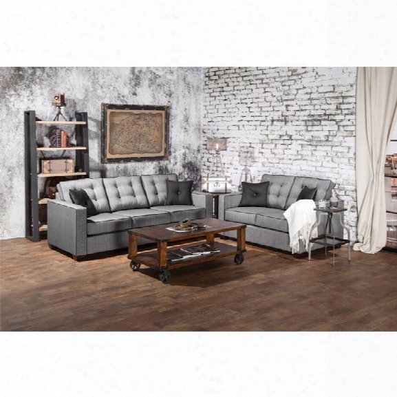 Furniture Of America Tayson 2 Piece Sofa Set In Gray