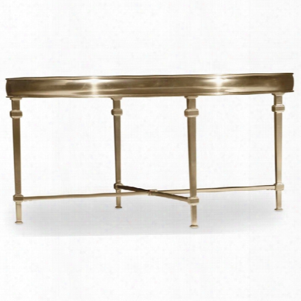 Hooker Furniture Highland Park Rround Glass Top Coffee Table In Gold