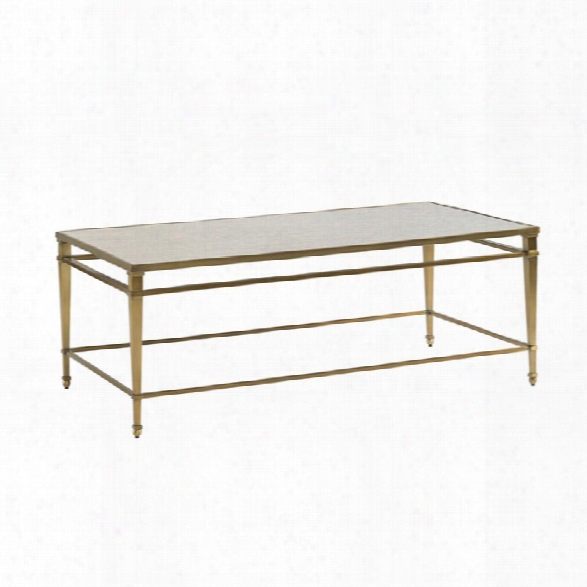 Lexington Kensington Place Millington Glass Top Coffee Table In Brass