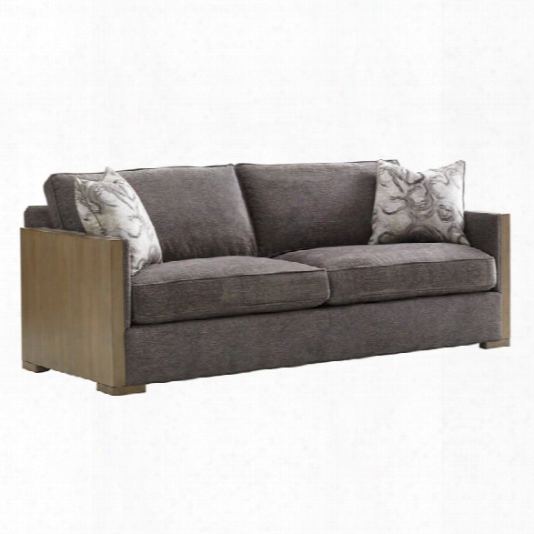 Lexington Shadow Play Delshire Sofa In Textured Plain Gray