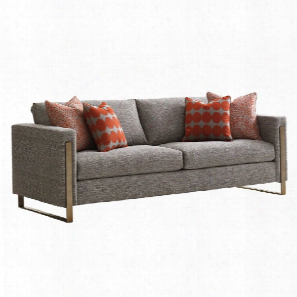 Lexington Shadow Play Nob Hill Sofa In Textuured Plain Gray