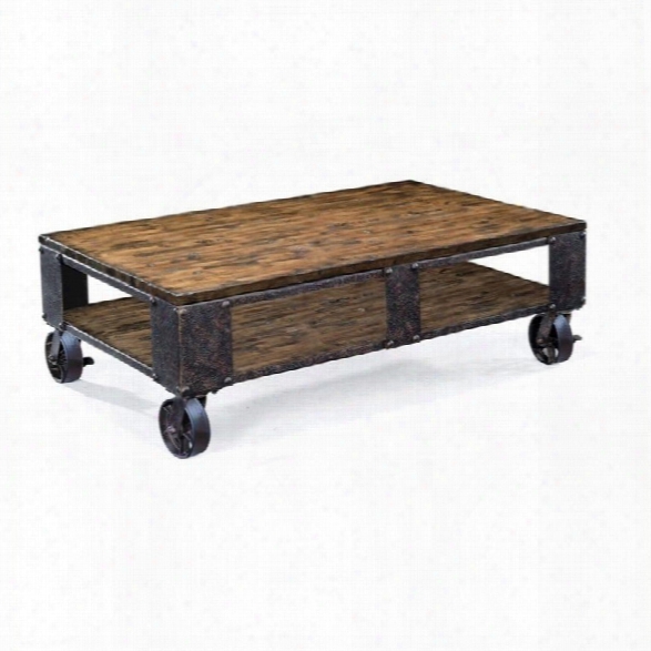 Magnussen Pinebrook Rectangular Cocktail Table In Natural Pine