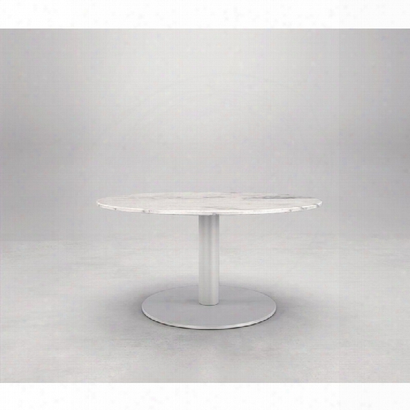 Modloft Bleecker High Coffee Table With White Marble Top