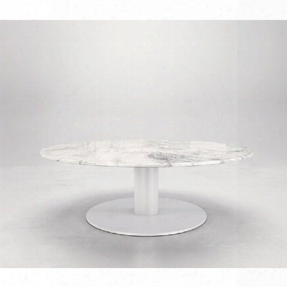 Modloft Bleecker Low Coffee Table In White Marble