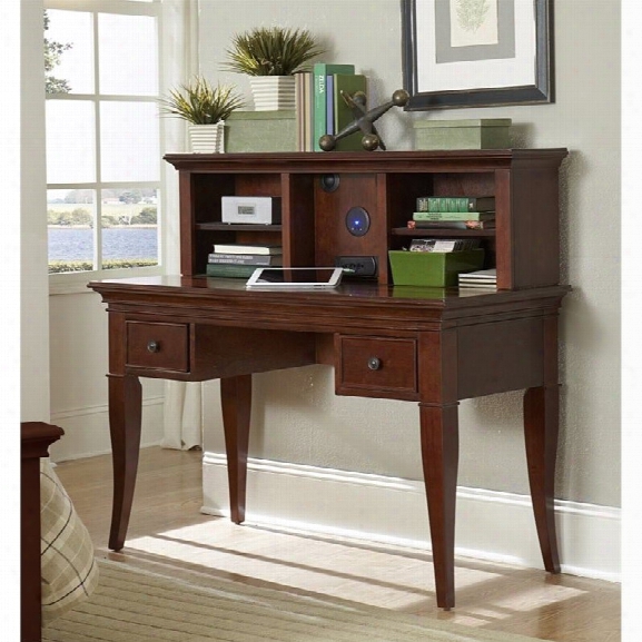 Ne Kids Walnut Street Desk With Hutch And Chair In Chestnut