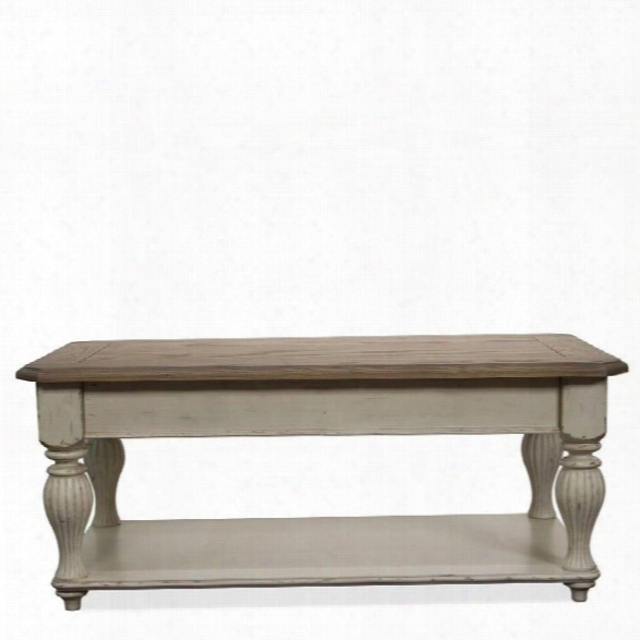 Riverside Furniture Coventry Lift Top Rectangular Coffee Table In Dover White