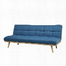 Abbyson Living Huntington Convertible Sleeper Sofa in Blue